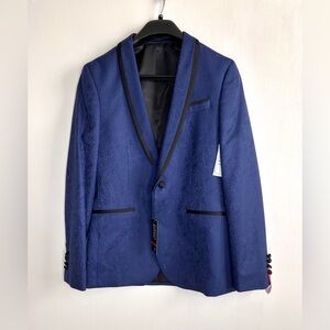 NWT J. Ferrar JF Men's Slim Evening Formal Jacket Blazer 38SH Blue Tuxedo $168